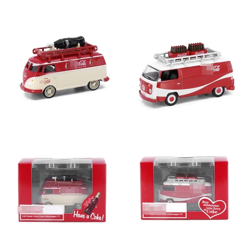 

Крошечная модель автомобиля 1:64 VW T1/ T2 BUS красного цвета