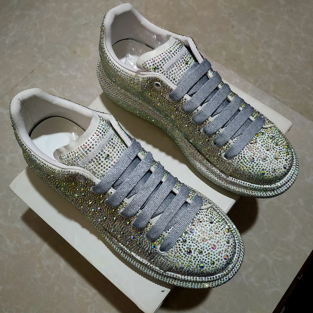 Мужская обувь со стразами красные хипстерские туфли в стиле панк КТВ