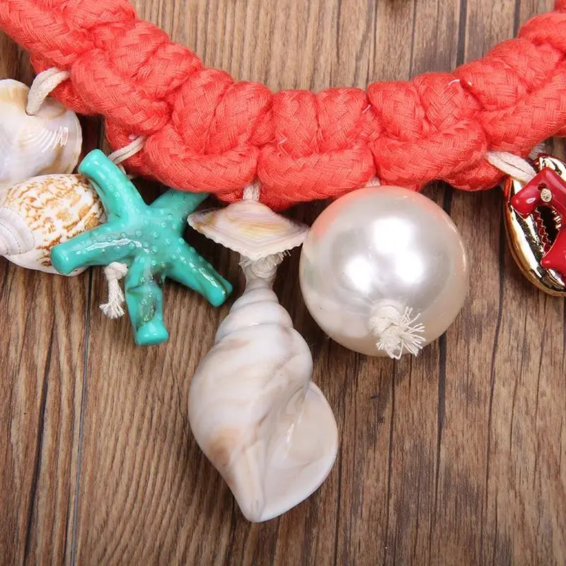 Массивное ожерелье и серьги в стиле бохо морская звезда ракушки ювелирные