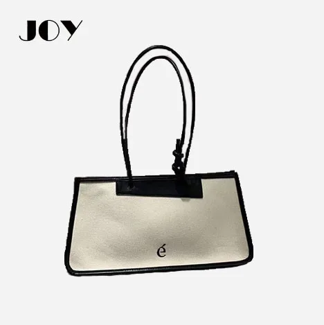 

JOY Niche Design Fashion Simple Irregular Canvas Stitching Tote Ladies Handbag