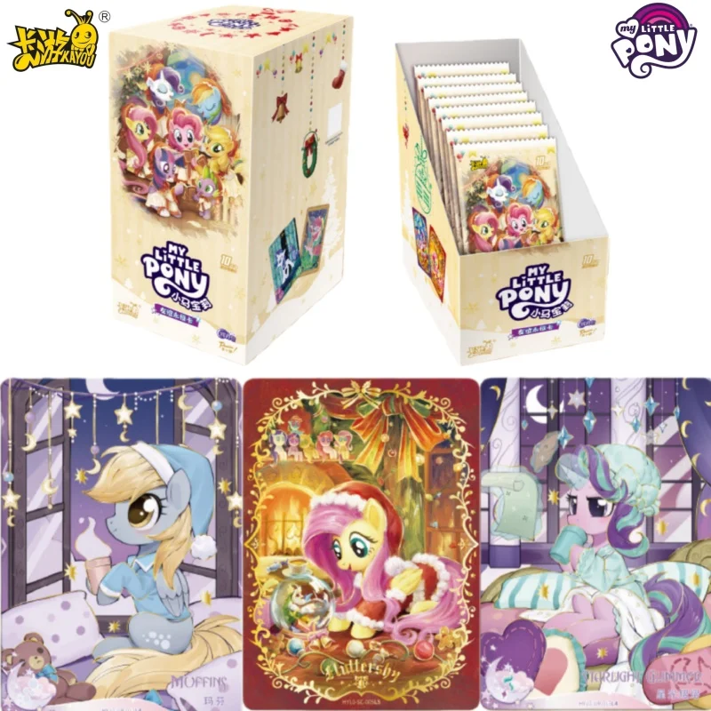 Фото KAYOU натуральная карта My Little Pony, карты дружбы навсегда, звездный пакет, великолепные позолоченные карты принцессы, коллекционные карты, игрушки, подарки №1