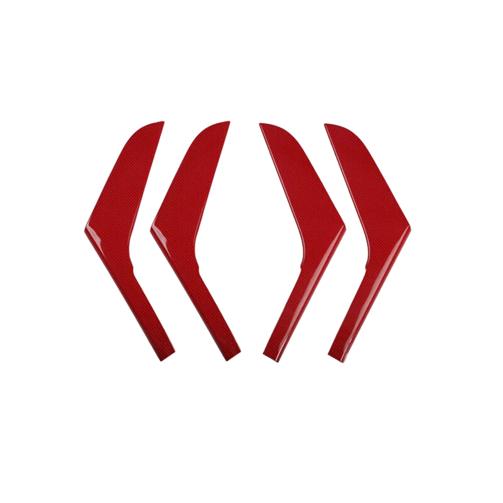 

Красная накладка на подлокотник из углеродного волокна для внутренней двери автомобиля, накладка на ручку для Golf 6 MK6 -2008-2012, аксессуары