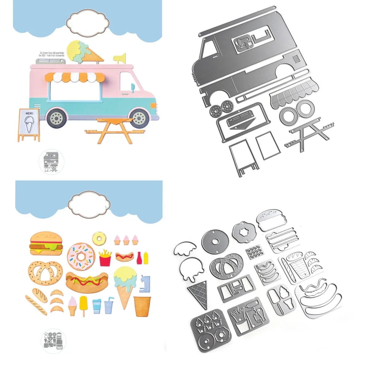 

Food Truck Ready Collection New Metal Cutting Dies Scrapbook Embossed Make Paper Card Album Diy Craft Template Decoration 2023