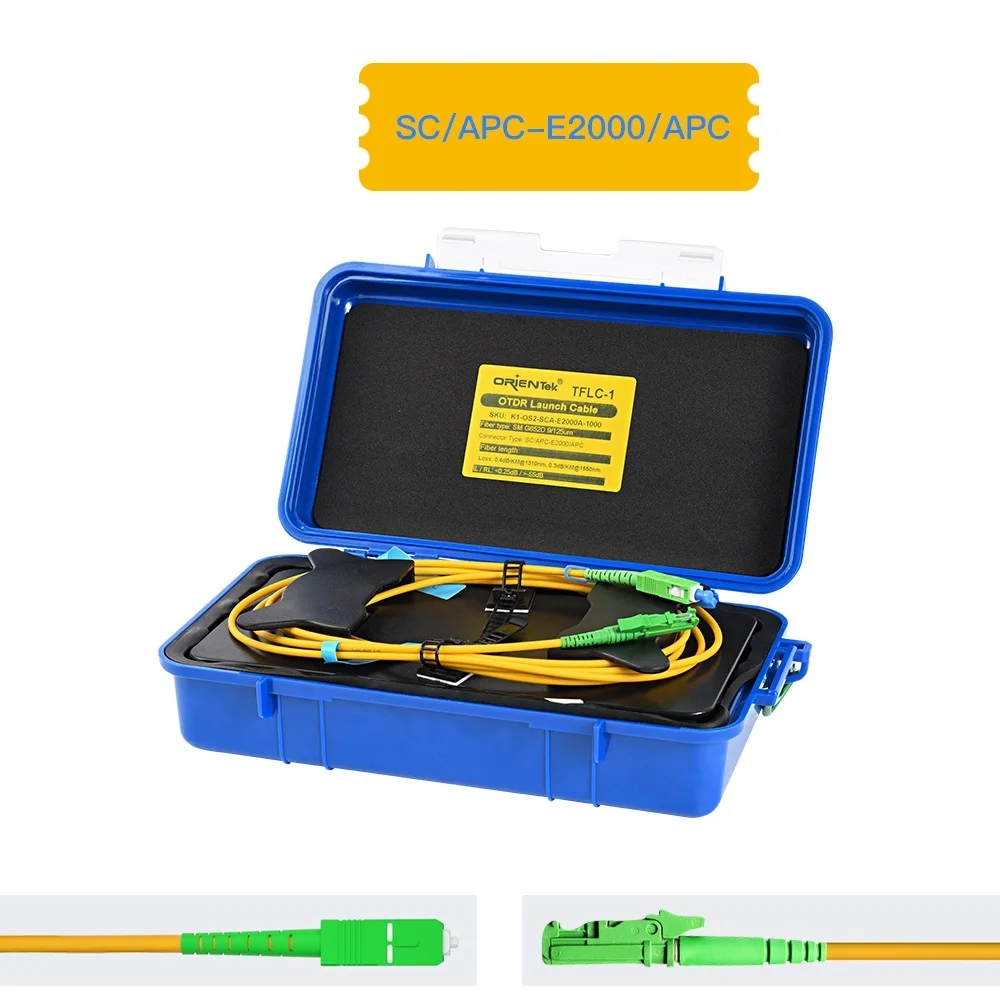 

ORIENTEK SC/APC-E2000/APC OM3 FTTH 50/125μm 100m 300m 500m 1km Muti Model MM Extension Testing Optic Fiber OTDR Launch Cable Box