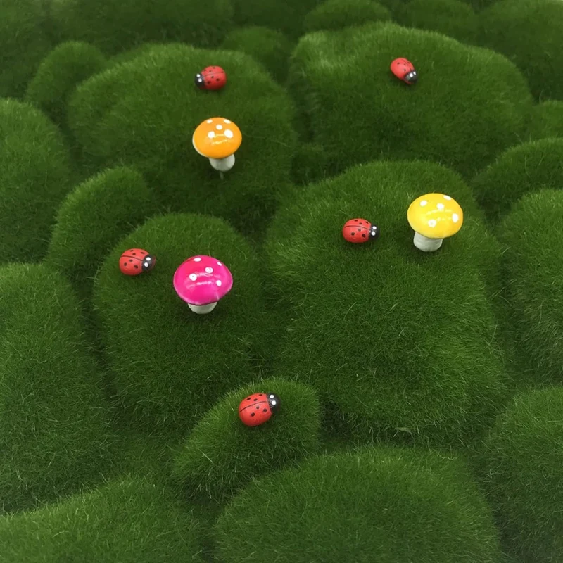 12 шт. искусственные зеленые камни для украшения стен