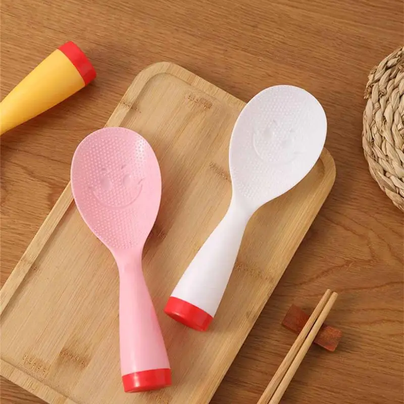 

Creative Smiling Face Rice Spoon Rice Cooker Spoon Non-stick Rice Rice Spoon Shovel Tableware Can Stand