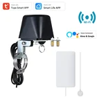 Умный регулятор утечки воды Tuya Smart Alexa Google WiFi, Автоматическое включениевыключение, с беспроводным детектором утечки воды, с приложением Smart Life