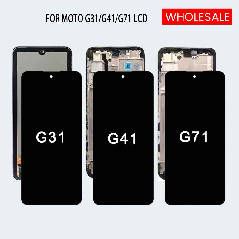 

6,4 дюймовый G71 дисплей для Moto G31 ЖК Сенсорная панель экран дигитайзер в сборе для Motoroal G41 ЖК с рамкой Бесплатная доставка