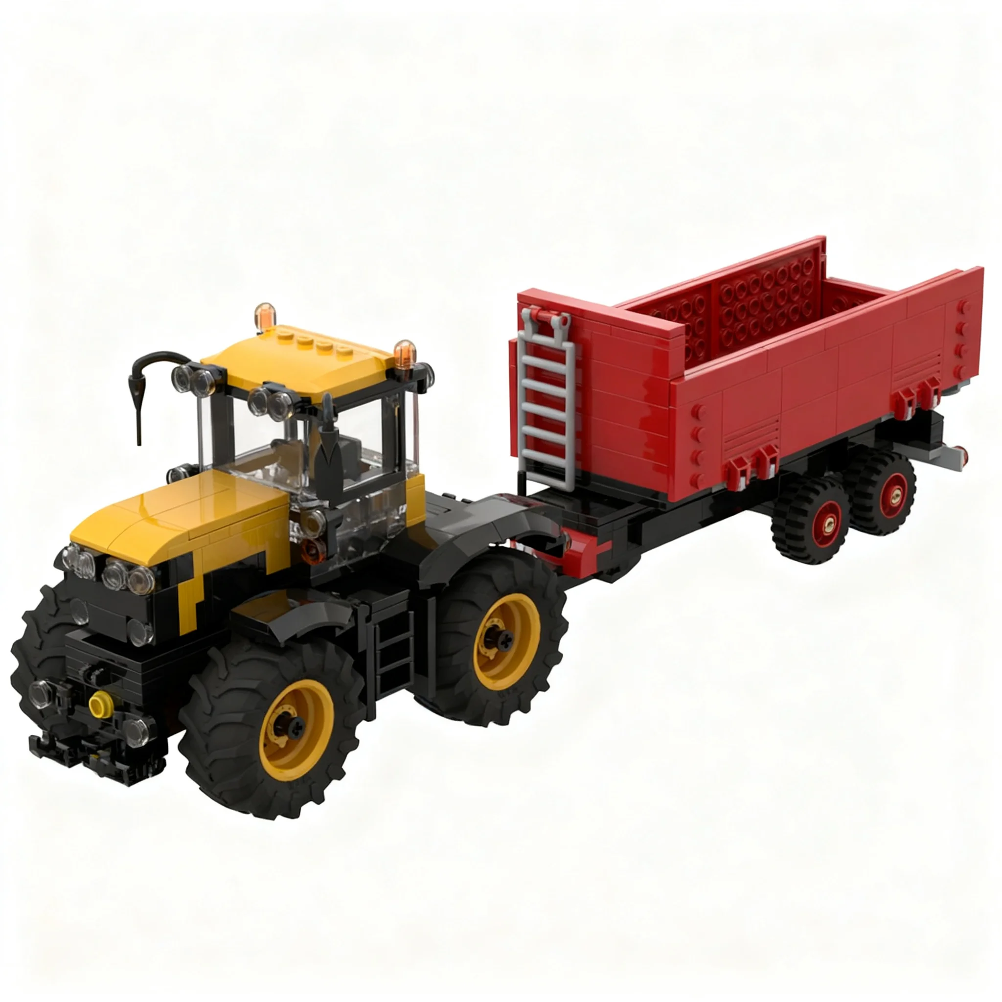346 деталей MOC JCB Fastrac: Модель трактора, конструктор, рождественский подарок, развивающий набор для самостоятельной сборки, креативная идея (art.: 3920dc7086562) - 3920dc7086562