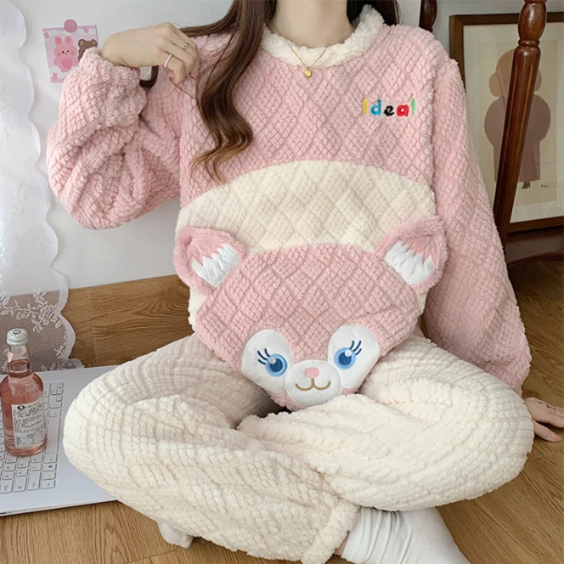 Зимняя новая жаккардовая бархатная пижама с изображением Дональда Дака Диснея