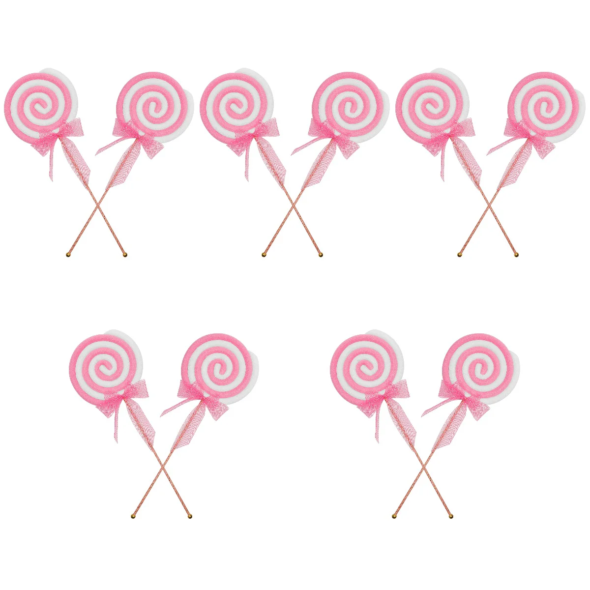 

10 pcs Simulation Lollipop Photography Prop Large Fake Lollipop Scene Adornments