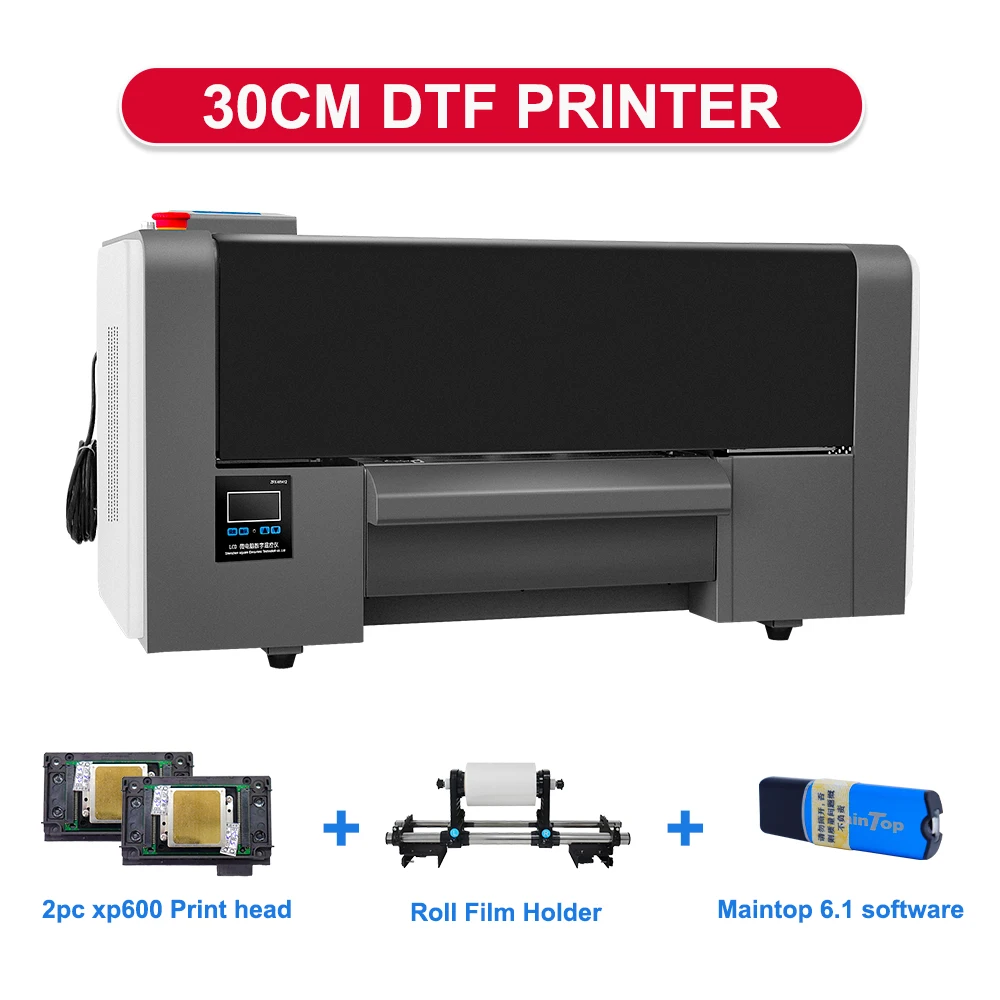 

30 см DTF принтер с двойной печатной головкой XP600 для футболок A3 DTF принтер для прямой передачи пленки 42 см DTF печатная машина