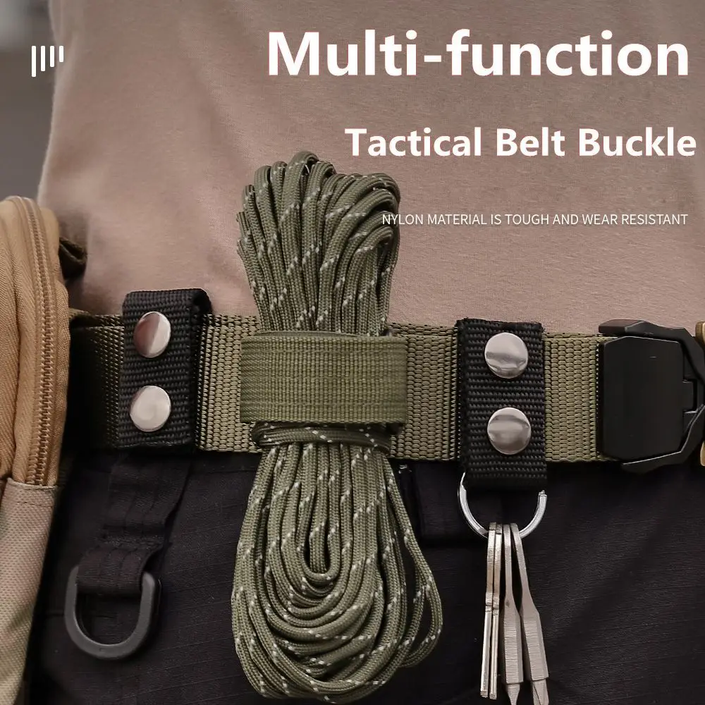 

1/4/8Pcs Durable Double Snaps Sports Outdoor Heavy Duty Belt Buckle Belt Keeper Nylon Strap