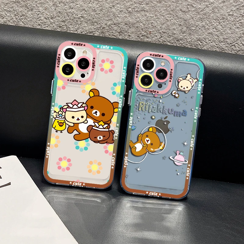 

Rilakkuma Phone Case for iPhone 11 12 13 Mini Pro Max 14 Pro Max Case shell