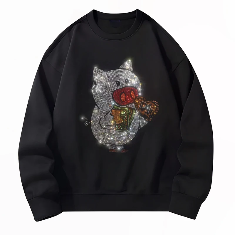 Искусственная Аппликация Блестящая Свинья И Текстура Стразы Для DIY Модные