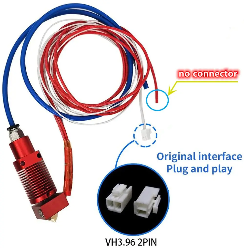 Фото Комплект Creality CR-10S pro hotend с алюминиевым нагревательным блоком, сопло 0,4 мм, черная силиконовая втулка CR, подходит для нити 1,75 мм для CR-10 №1