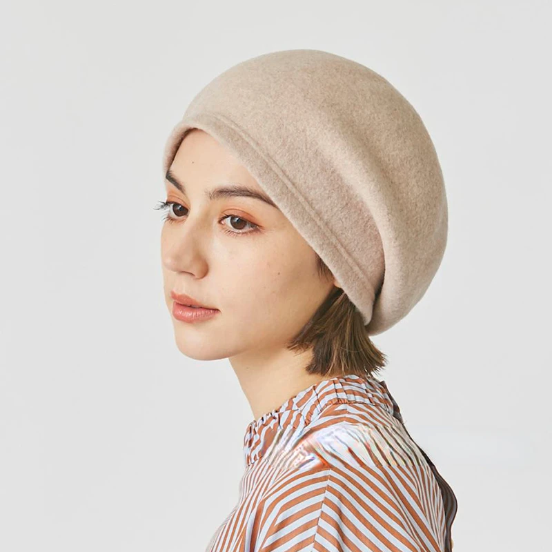 

Winter New High Quality Wool Beanies Hat for Women Japanese Fashion Warm Cashmere Berets Female England Style Skullies Cap