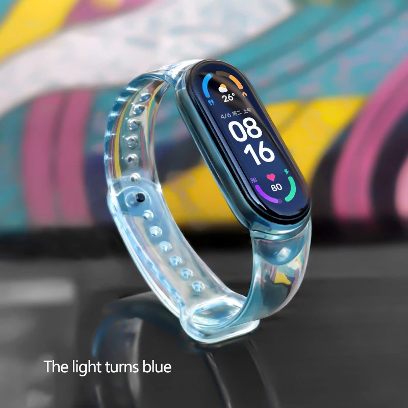 

Transparent Strap For Mi Band 6 5 Silicone Belt Replace Fitness Xiaomi Smart Watch Bracelet Watch Wristband Band For Mi Band 5 6