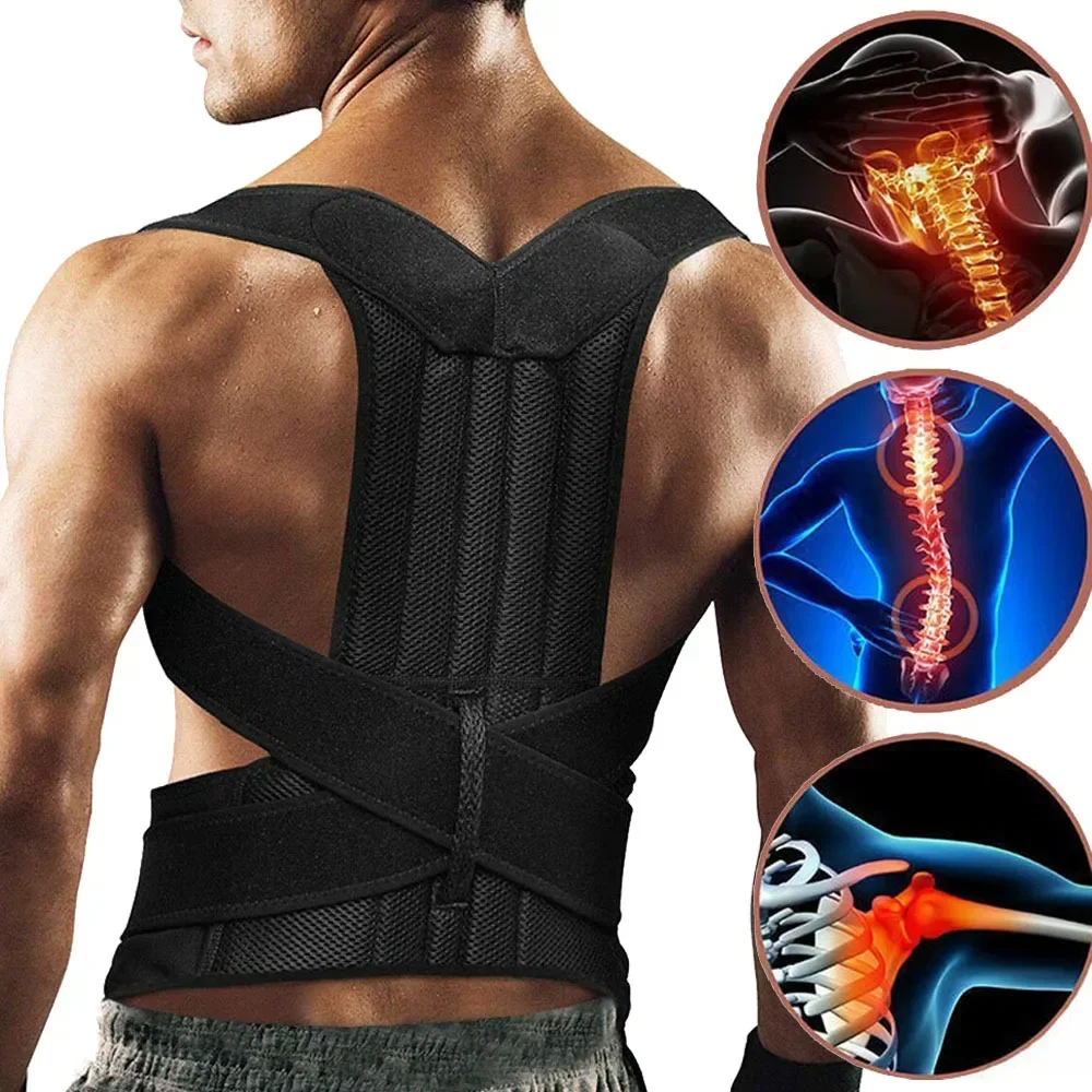 

Trainer Support Body Posture Spine Your Back Brace Adjustable Clavicle Shoulder Back Belt Belt Corrector Support Reshape Lumbar