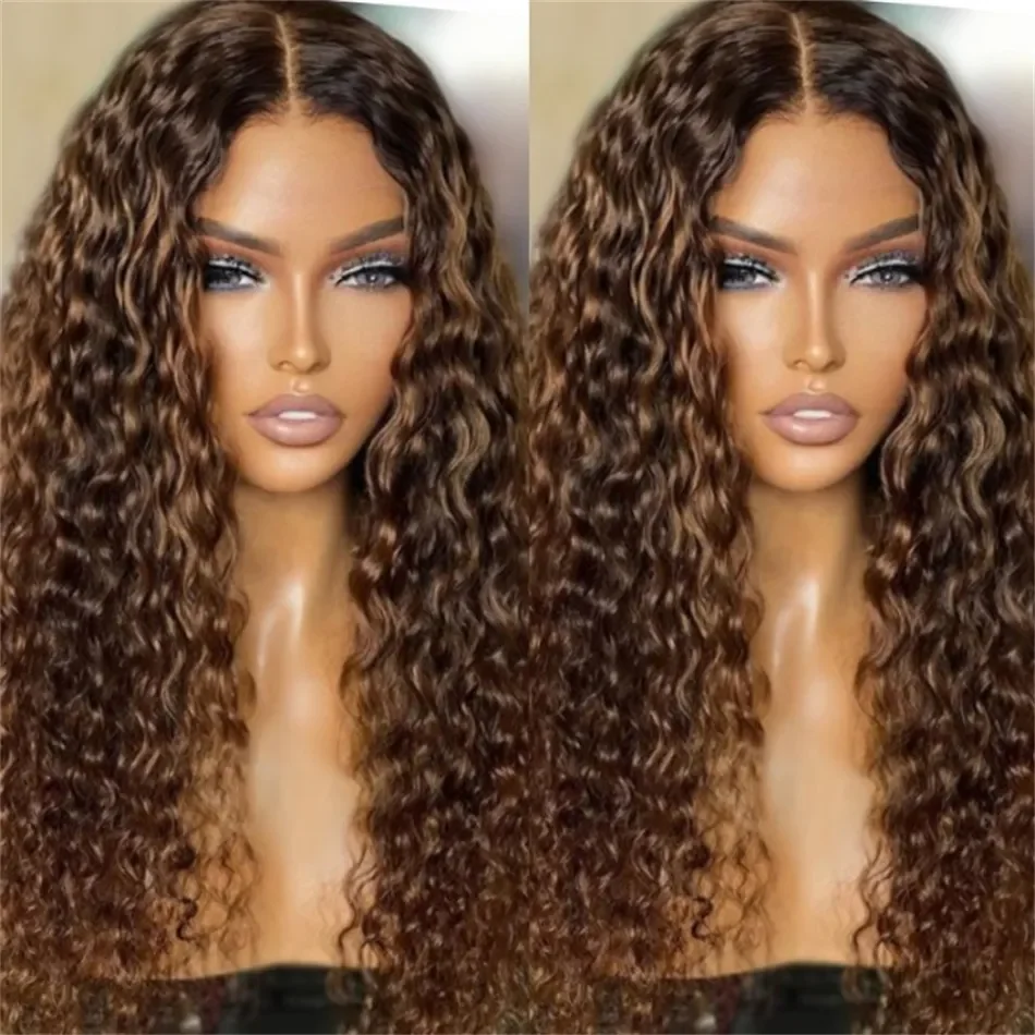 

UNice Hair 6x4.5 Ombre Highlight Lace Front Wig Brown Blonde Water Wave Short Bob Wigs Human Hair Glueless for Black Women