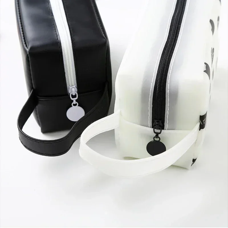 Креативный милый черный белый цвет кот квадратный пенал портативная большая