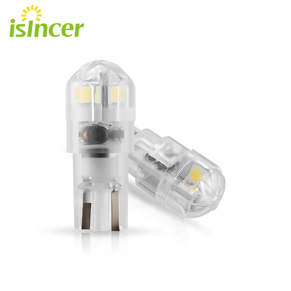 

ISincer T10 W5W Светодиодная Лампочка С клиновидным цоколем белый 3030 8-SMD автомобильные фонари для номерного знака габарисветильник ни лампочка си...