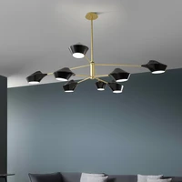 modern nordic e14 black gold white led pendant lighting suitable for bedroom living room dining room study home lamp indoor lamp