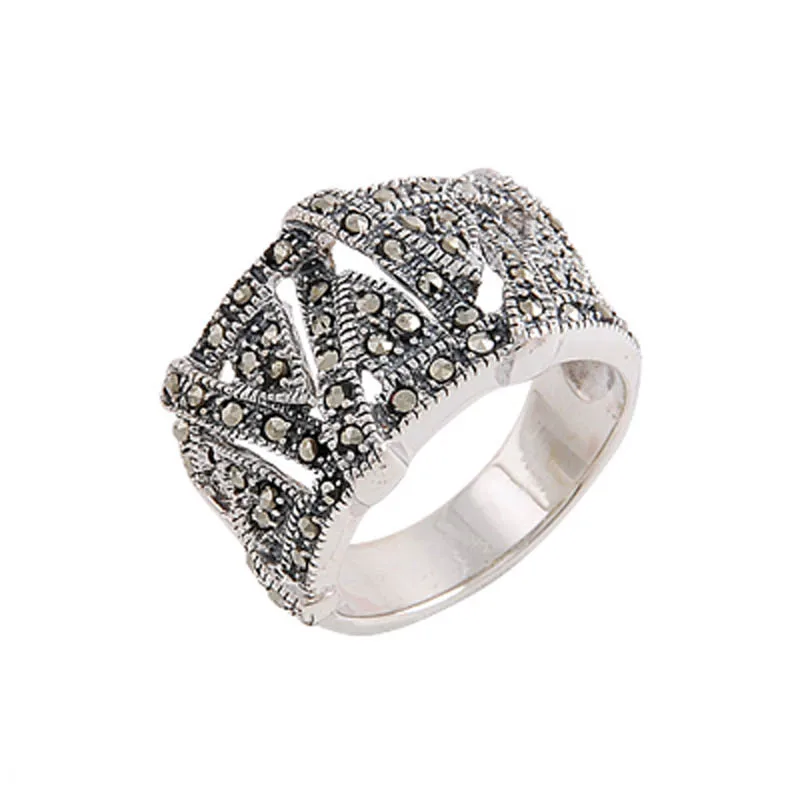 

Silver 925 Sterling Marcasite Ring