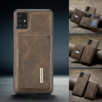 dg ming magnetic retro leather detachable 2 in 1 wallet cases for samsung galaxy s22 s21 s20 fe ultra note20 ultra a72 a52 a53