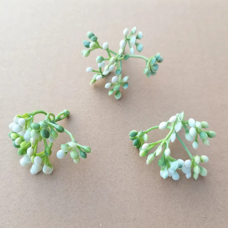 

50 Шт., Искусственные Растения, Ягоды С Тычинками Для Свадьбы, Дома, Рождественский Декор, DIY Букет, Настольное Украшение