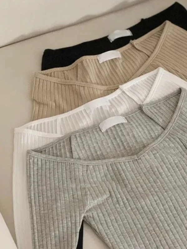 Осень/зима корейская версия новый пуловер с v-образным вырезом и открытыми