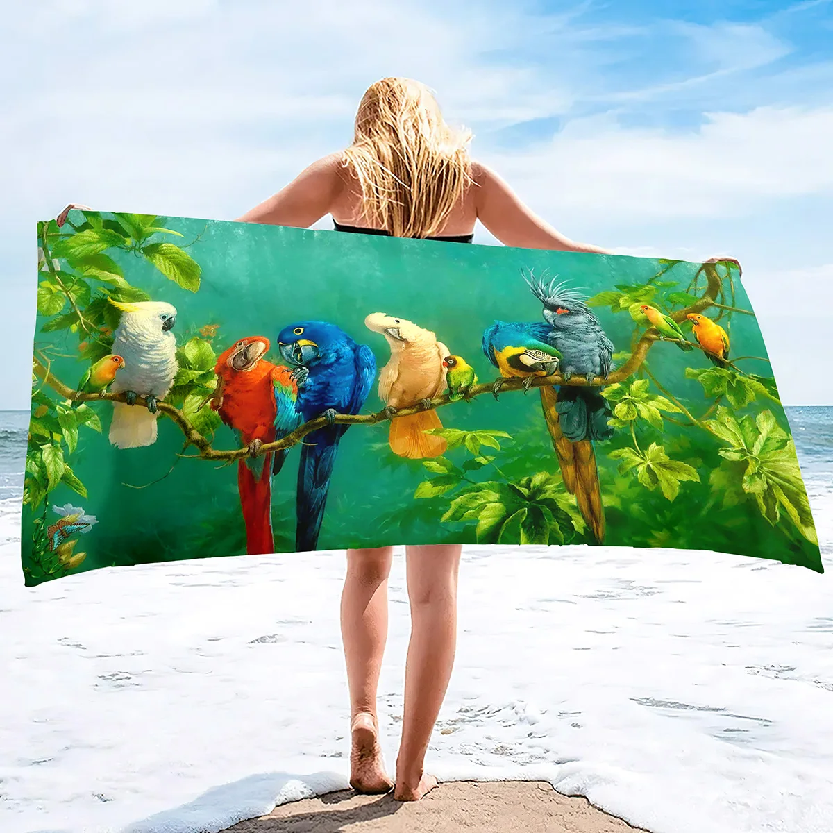 Parrot Oversized Clearance Lightweight Compact Pool Towels, 