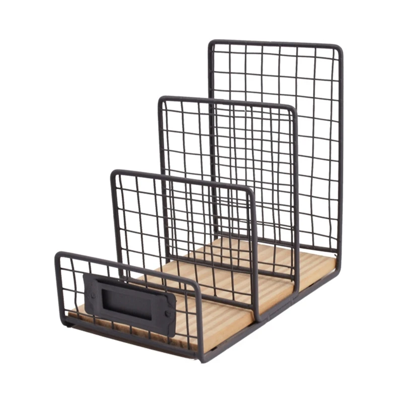 

Tabletop File Storage Stand Durable Anti Deform Notebook Document Organizer Rustproof Organizing Holder for Home Office