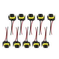 10pcs h8 h9 h11 bulb socket female adapter wiring harness sockets connector cable plug adapter for headlight fog lamp