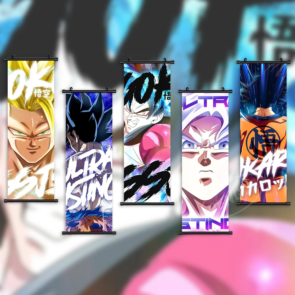 

Canvas Print Anime Painting Janpan Wall Dragon Ball Art Goku Picture Super Saiyan Poster Home Decor Hanging Scrolls Living Room