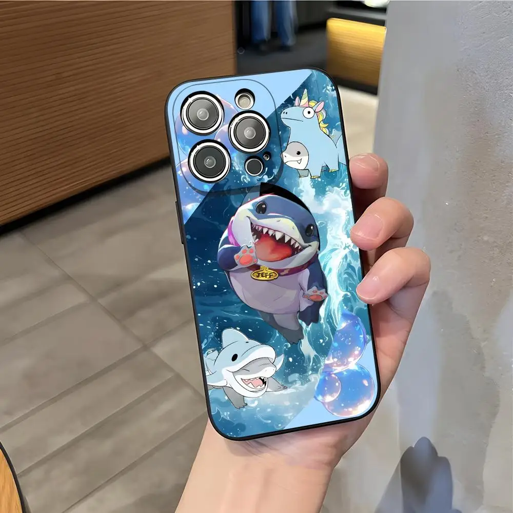 Фото Чехол для телефона Jeff The Land Shark для IPhone 17 Ari 16 E Pro Max 15 14 13 Mini 12 Pro 11 Max Plus, черный мягкий корпус №3