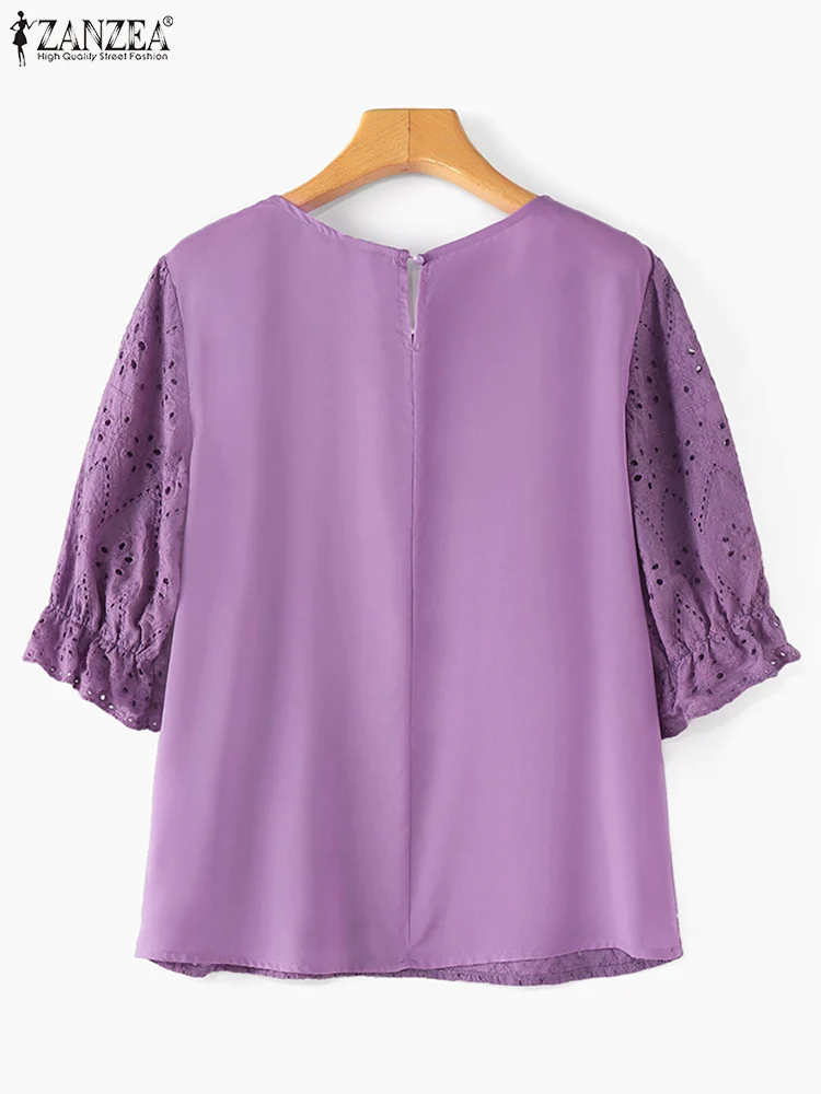 Летние Элегантные Топы с полурукавами и оборками однотонная Повседневная