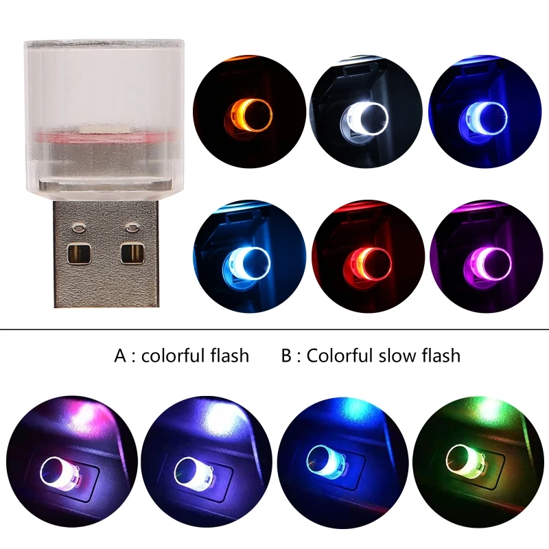 

G99F Mini USB Light LED Car Ambient Light Modeling Light Automotive Interior USB Lamp Romantic Room Night Lamp