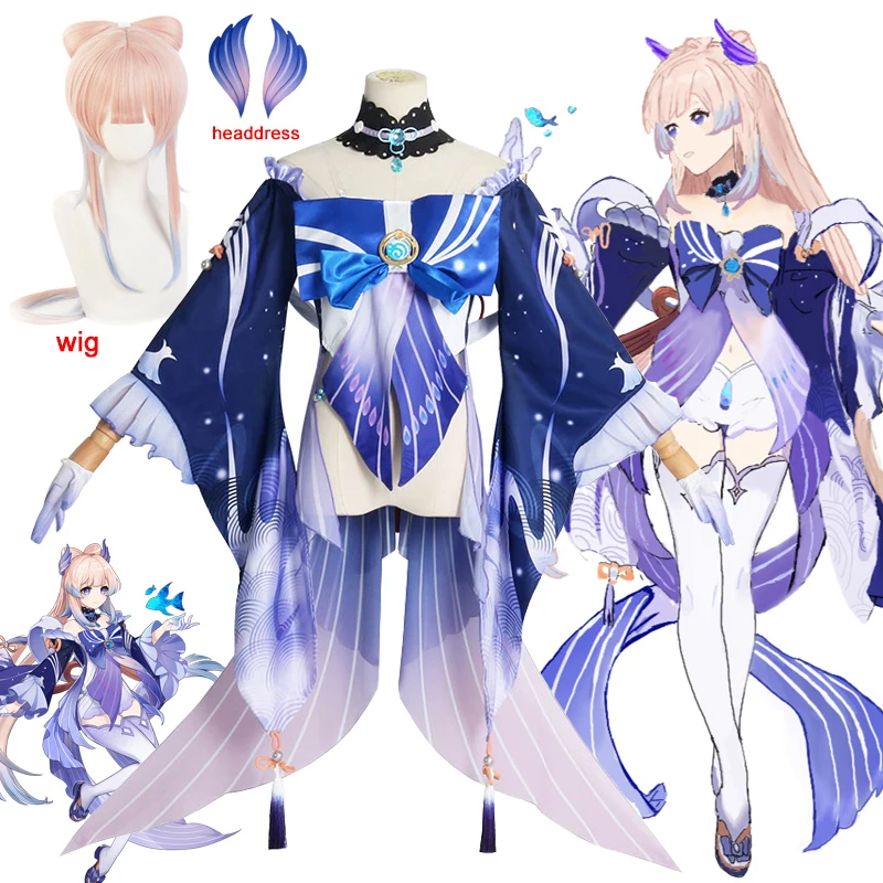 

Женский костюм для косплея по мотивам аниме «геншин ударно»