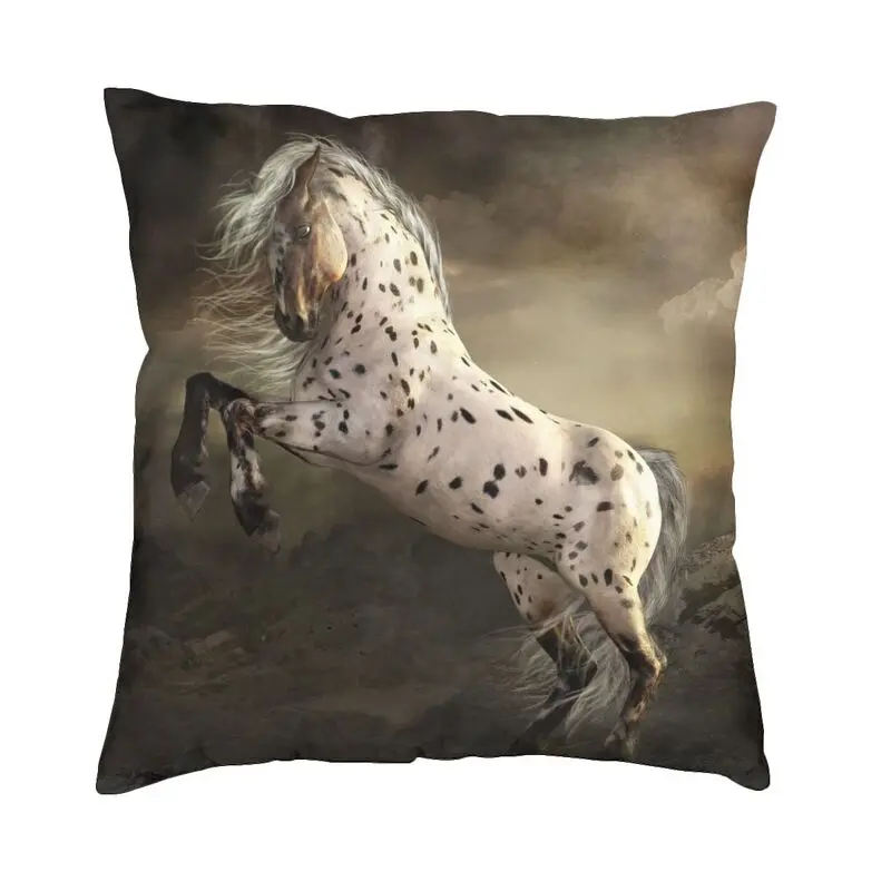 

Чехол American Appaloosa подушка с лошадью, красочная пятнистая меховая мягкая Современная подушка, чехол, Декор для дома