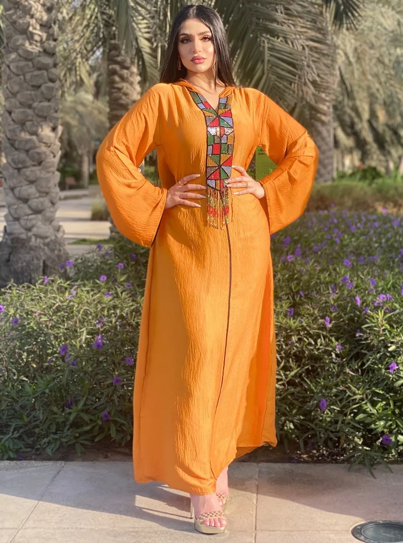 Eid Mubarak Kaftan Abaya Dubai Muslim Long Maxi Dress Turkey Islam Clothing Robe Longue Dresses For Women Caftan Maroc