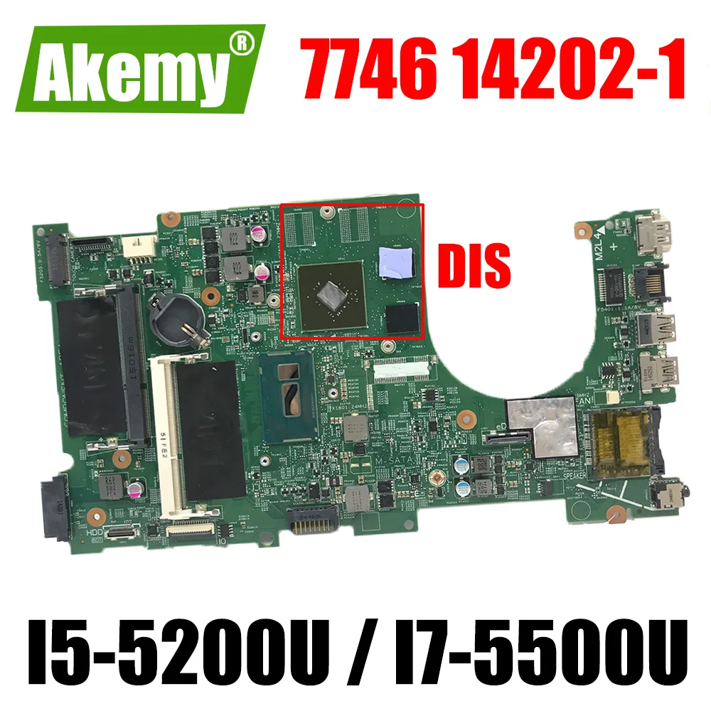

FOR Dell Inspiron 17 7746 Laptop Motherboard CN-0Y3VW2 0FGHK9 0FR6H6 14202-1 Mainboard DDR3L W/ I5-5200U I7-5500U CPU