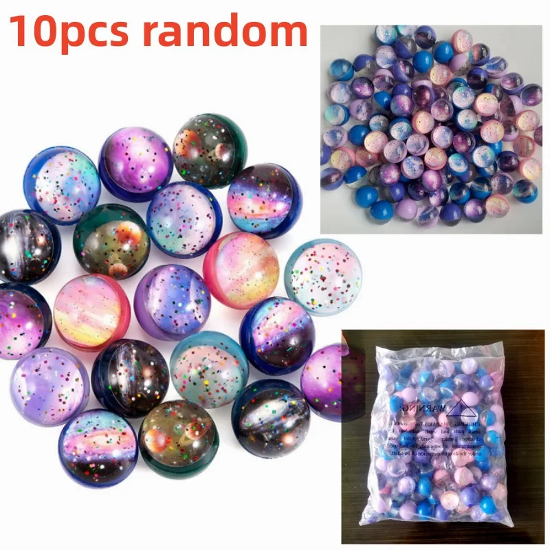 

10Pcs 30mm Solar System Planet Bouncy Balls Rubber Jumping Ball Outdoor Games Anti Stress Toys for Kids Party Favors Gift