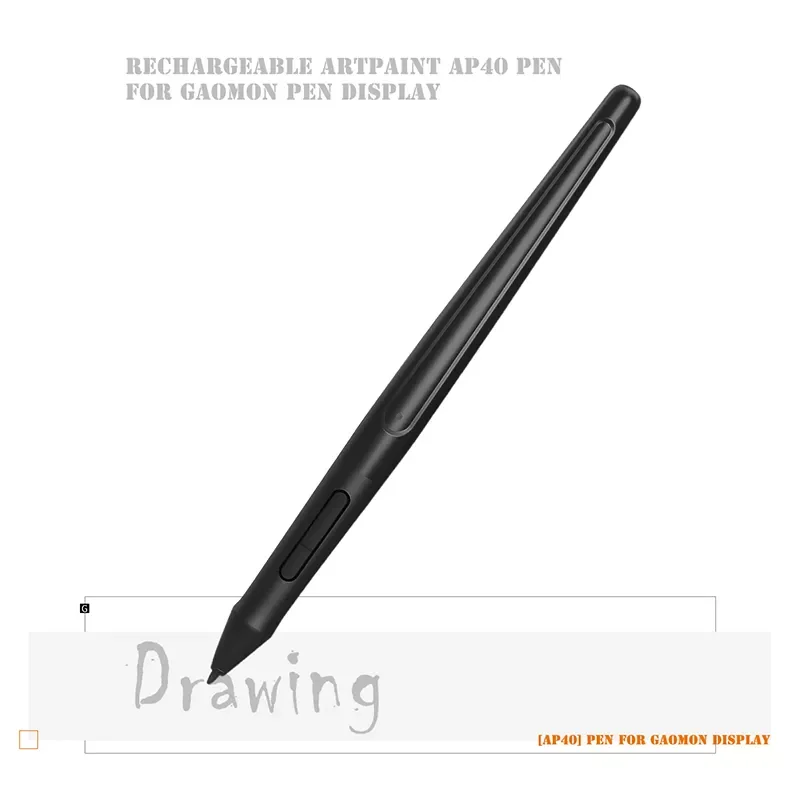 

GAOMON ArtPaint AP40 Wireless Art Stylus Rechargeable Pen for Digital Drawing Display PD1560