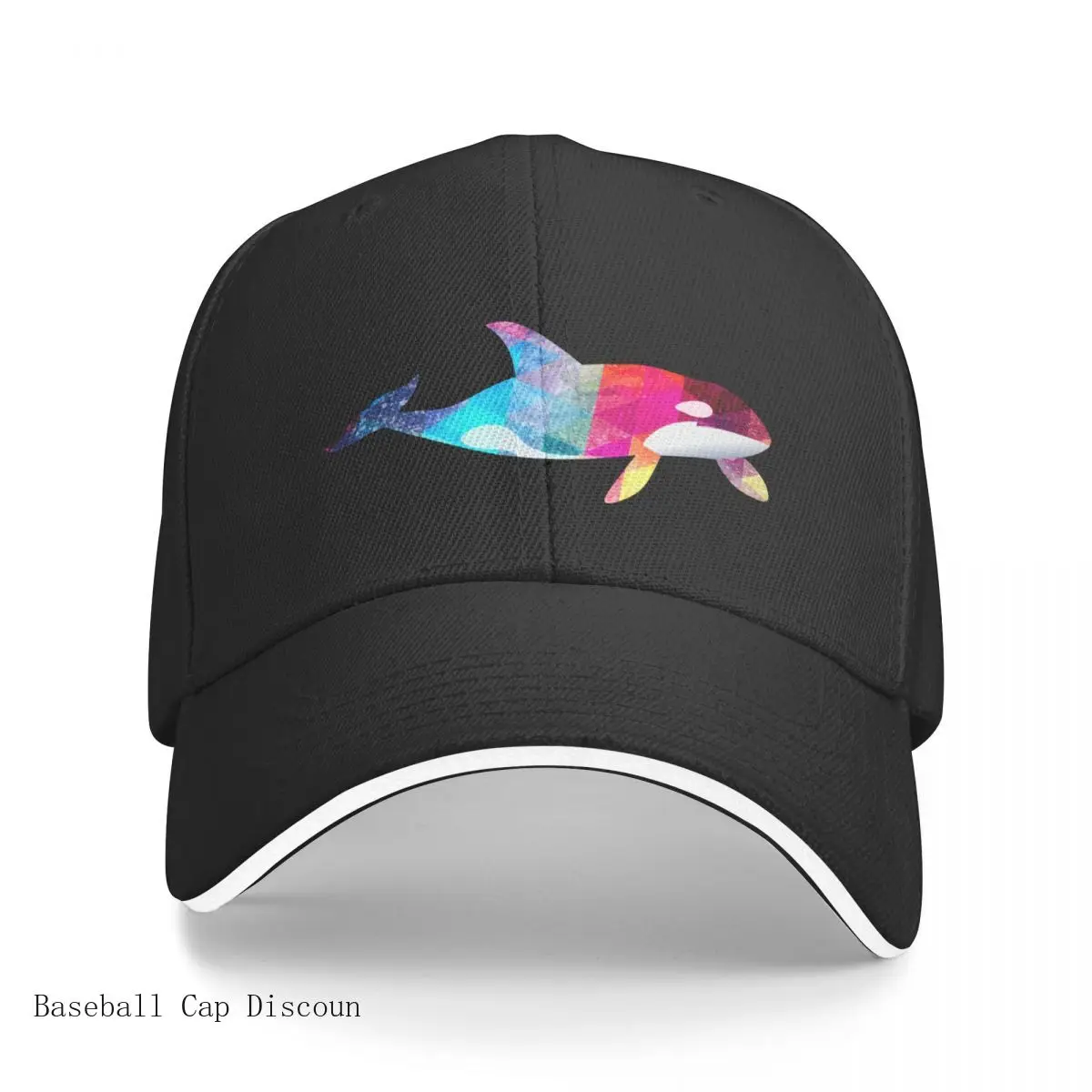 

Orca Whale Lover Killer Whale Retro Rainbow Polygonal Style Baseball Cap Luxury Brand Beach Bag Hat Male Women's Best
