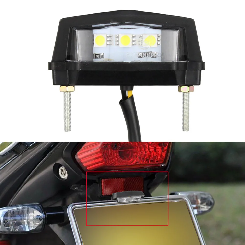 

Universal 12V Mini Motorcycle License Plate Frame Light LED Tail Rear Light Waterproof Motorcycle License Light Lamp