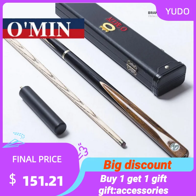 

O'Min Star Marks 3/4 Snooker Cue Stick Billiards 10mm Tips Snooker Cues Case Set Professional High Quality Billiard Kit China