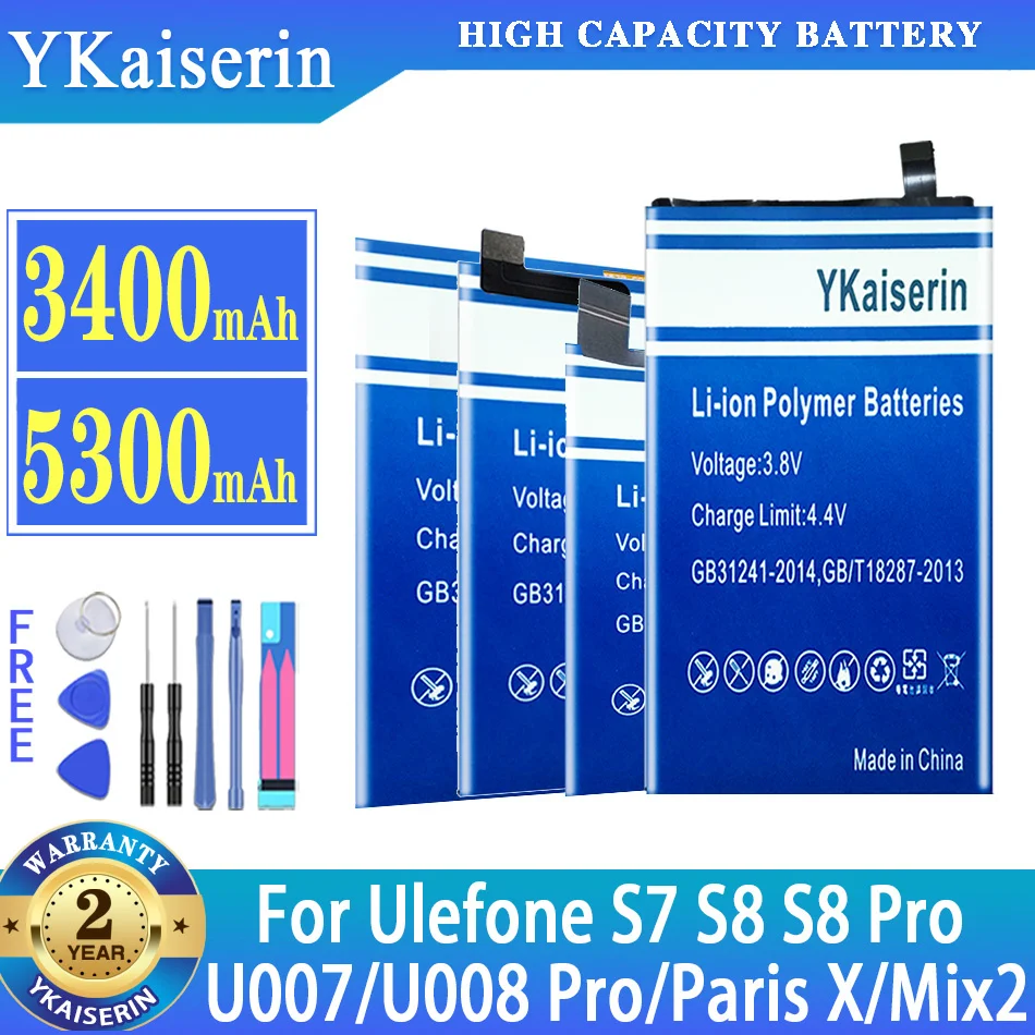 Аккумулятор ykaisin для Ulefone S7 S8 PRO S8PRO U007 Smartphone U008 Pro U008Pro Paris X Mix 2 Mix2 металлический