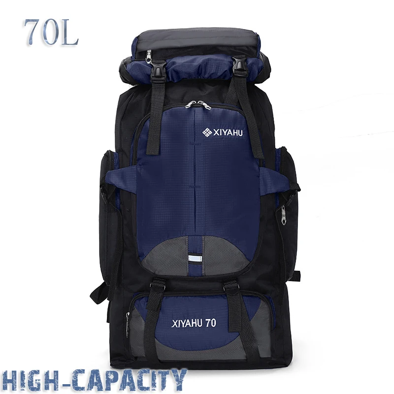 

New Camping High Capacity Hiking Backpack Women Travel Backpack Men Tactics Sports 70L Mountaineering Fishing Waterproof Bag