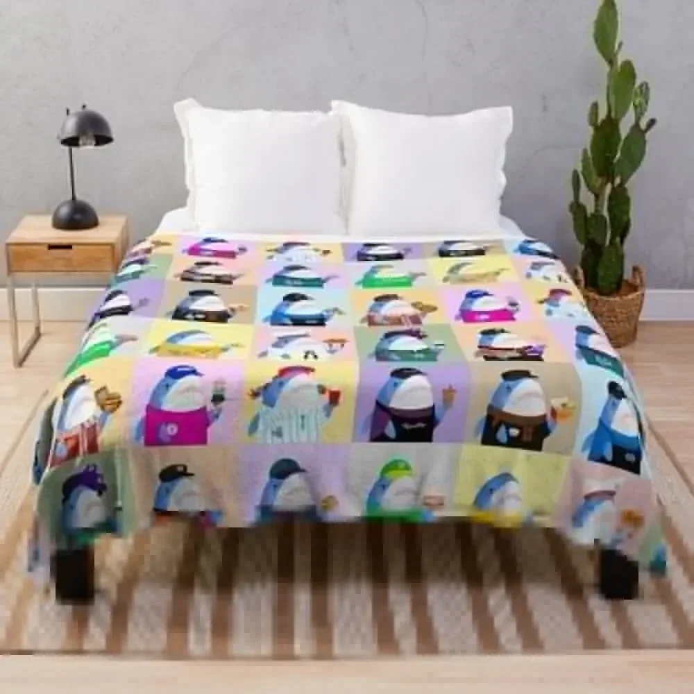 Плед Brucie Blahaj для фаст-фуда/нежелательной еды винтажные одеяла дивана кровати